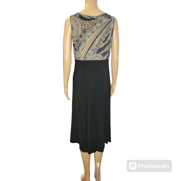 R & M Richards Petite women's jacket dress set, 10P, Black/Tan, GUC - Picture 5 of 9